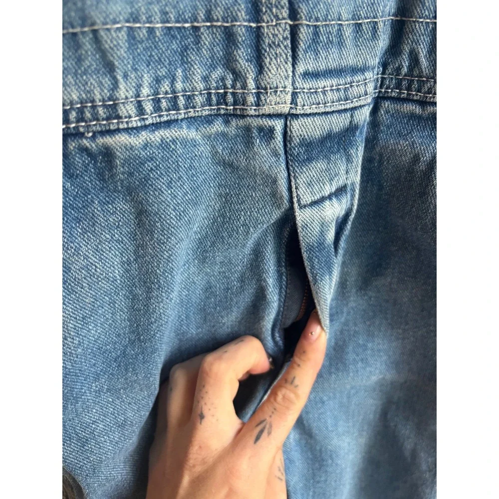 Dickies Kids Blue Denim Carpenter‎ Overalls Medium Wash Size L 7 KBB31025NB